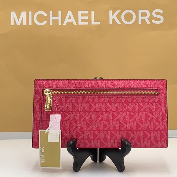 MICHAEL KORS Reed Large
Snap Signature Wallet Electric Pink color - Picture 7 of 12